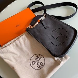 Authentic Hermes Evelyne TPM Mini Black
